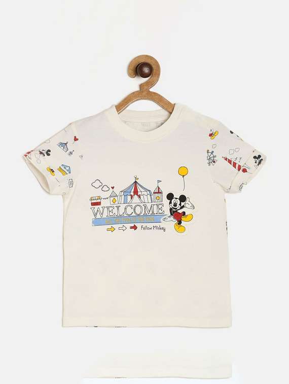 kids round neck printed t-shirt - 21189068 - Zoom Image - 0
