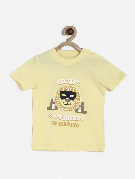 kids round neck printed t-shirt - 21189080 -  Zoom Image - 0