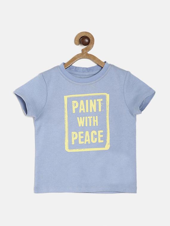 kids round neck typographic printed t-shirt - 21189146 - Zoom Image - 0