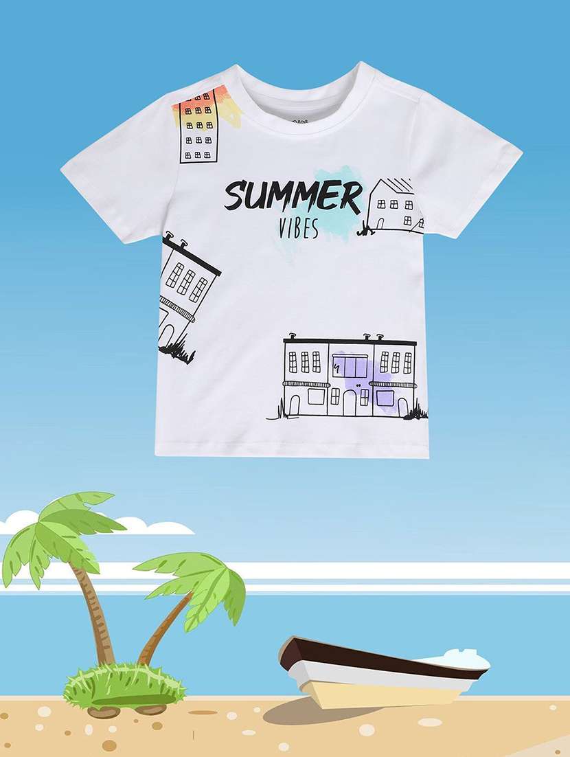 boy's round neck printed t-shirt