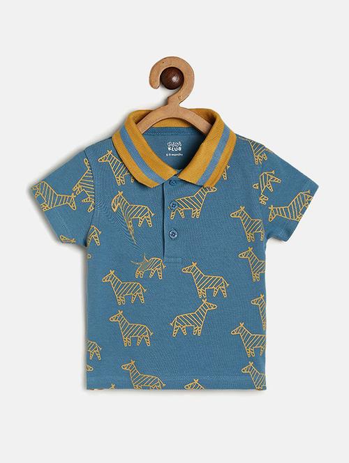 kids polo neck printed t-shirt - 21190020 - Standard Image - 0