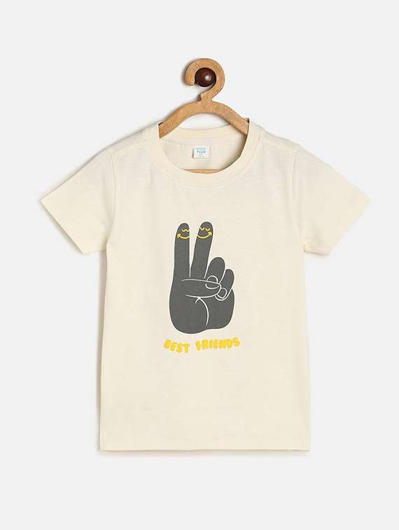 boy's round neck printed t-shirt