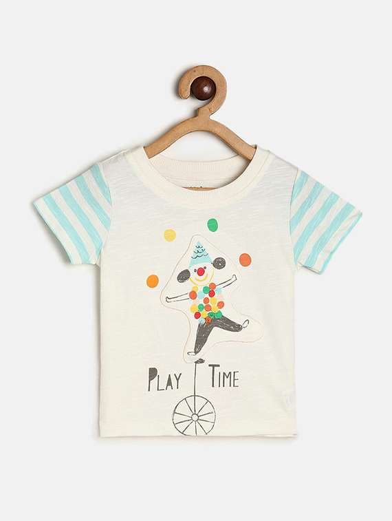 kids round neck printed t-shirt - 21190131 - Zoom Image - 0