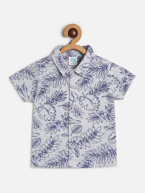boys grey printed casual t-shirt - 21190136 - Standard Image - 0