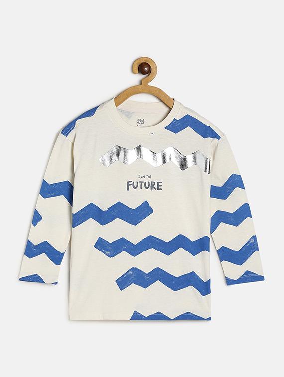 kids round neck printed t-shirt - 21190149 - Zoom Image - 0