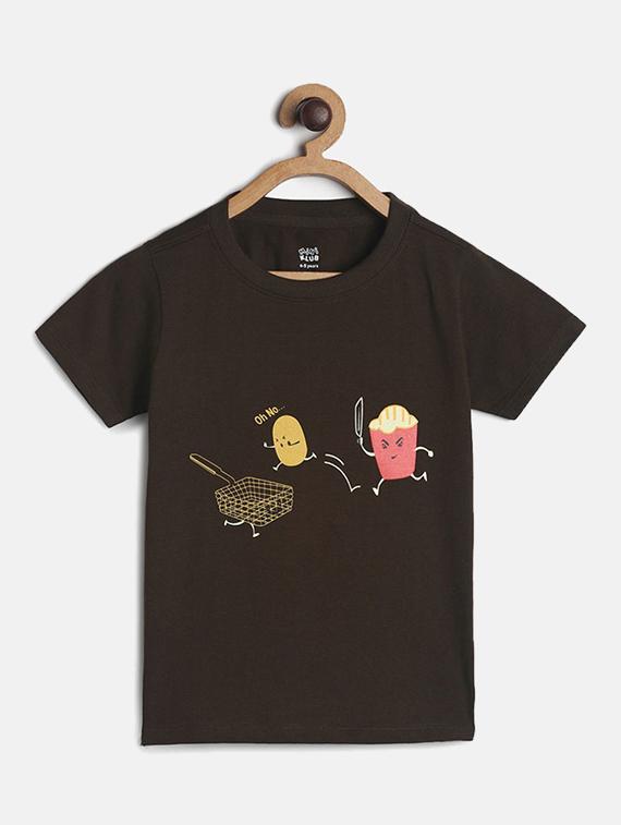 kids round neck printed t-shirt - 21190179 -  Zoom Image - 0