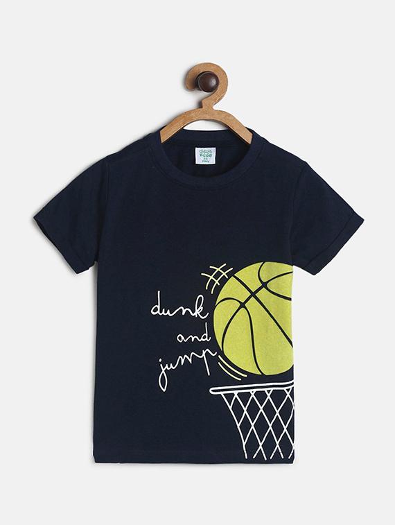 kids round neck printed t-shirt - 21190200 -  Zoom Image - 0