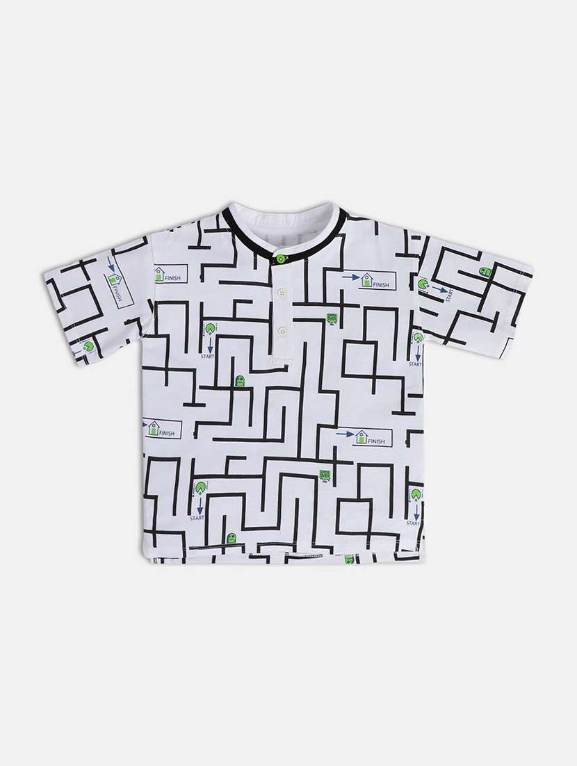 boy's round neck printed t-shirt