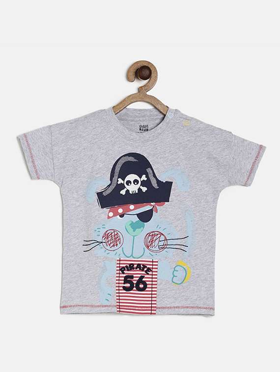 boy's round neck printed t-shirt
