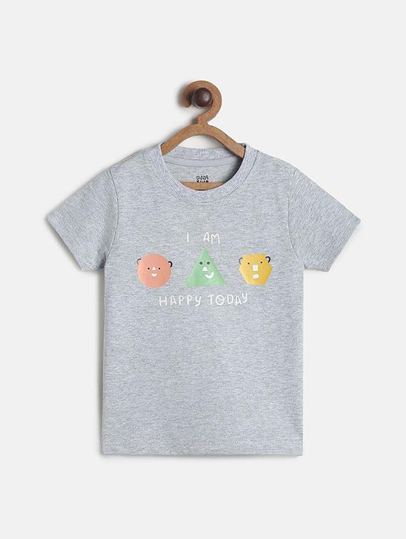 kids round neck cotton t-shirt - 21190415 - Zoom Image - 0