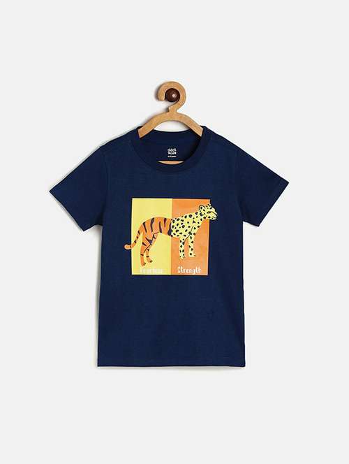 kids round neck cotton t-shirt - 21190434 - Standard Image - 0