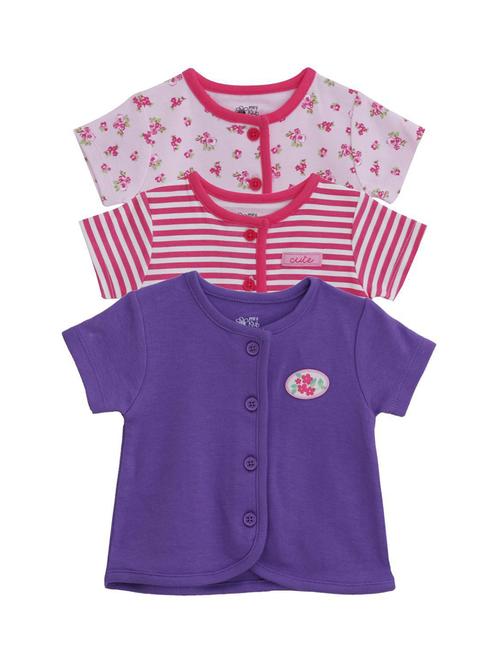 pack of 3 multi colored cotton blend regular tee - 21191128 -  Standard Image - 0