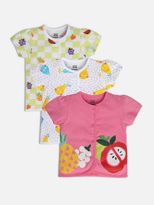 girls pack of 3 cotton tee - 21191173 - Standard Image - 0
