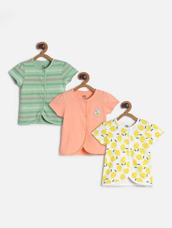 pack of 3 multi colored regular tee - 21191182 -  Zoom Image - 0