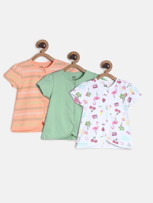 girls set of 3 printed regular tee - 21191185 - Standard Image - 0