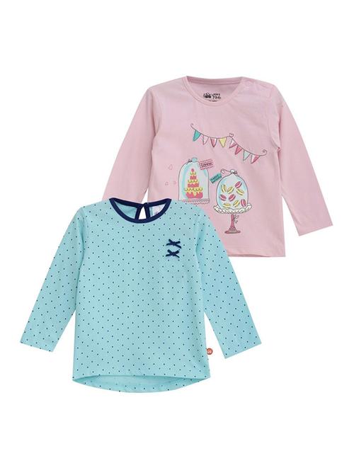 girls round neck set of 2printed regular tee - 21191237 -  Standard Image - 0