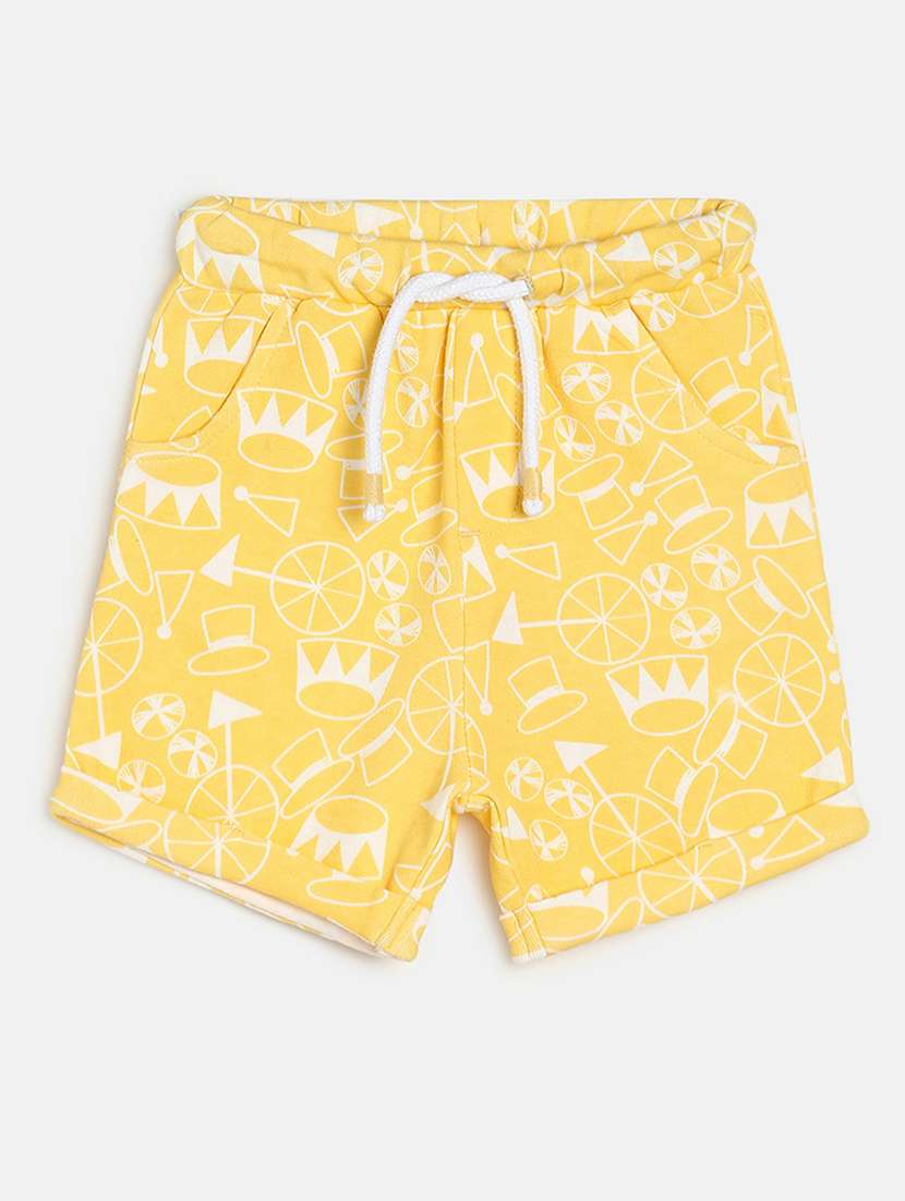 boys mid rise cotton shorts 