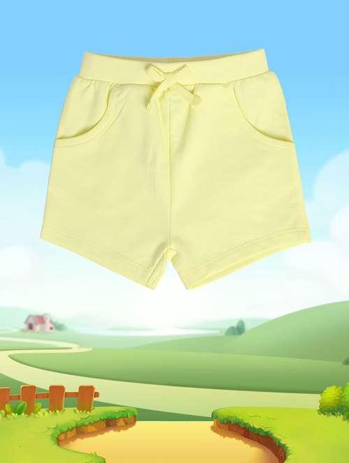 girls solid mid rise shorts  - 21191986 -  Standard Image - 0