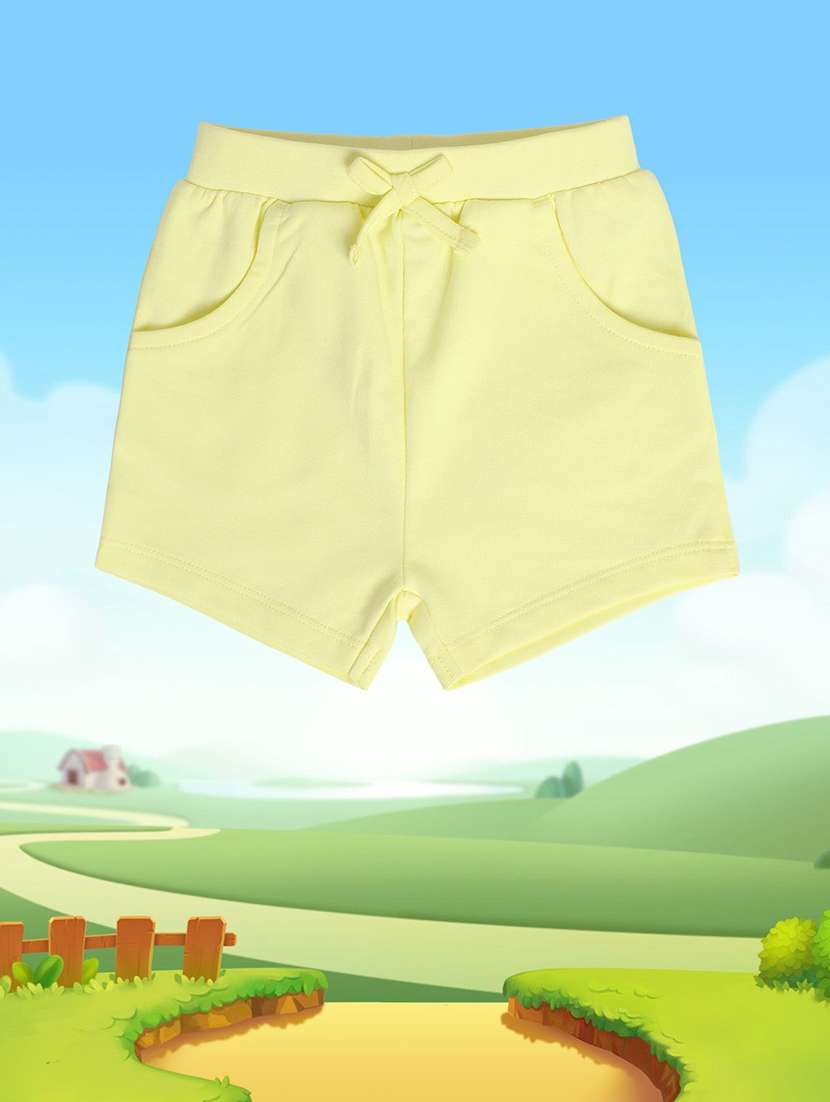 girls solid mid rise shorts  - 21191986 -  Zoom Image - 0