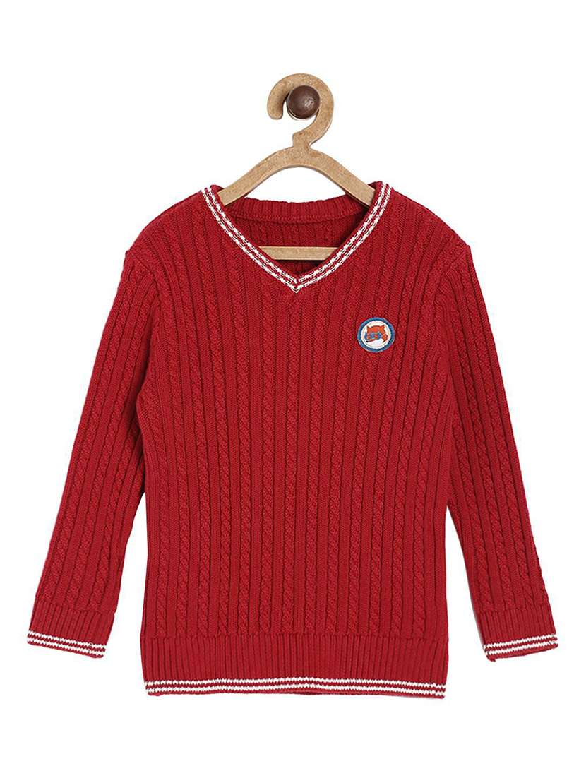 maroon acrylic blend sweater