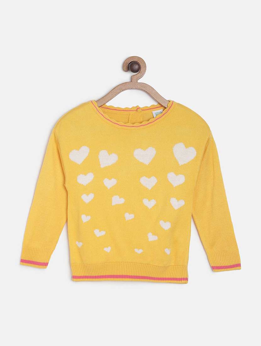 girls long sleeve self-designed sweater 