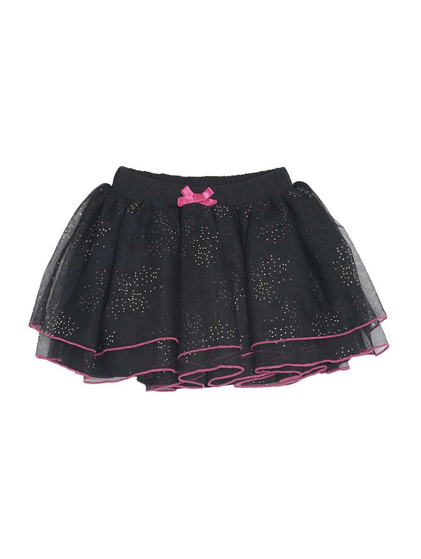 girls mid rise layered mini skirt