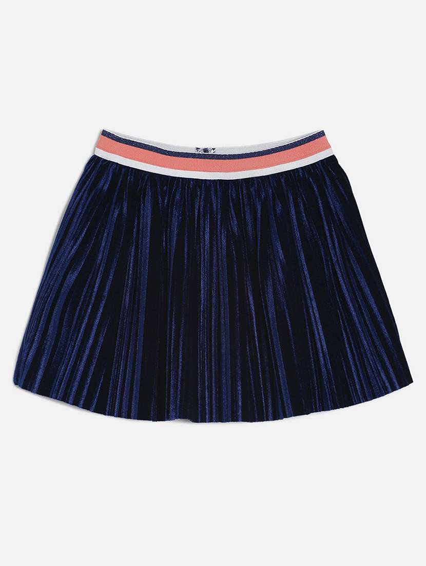 girls mid rise flared mini skirt