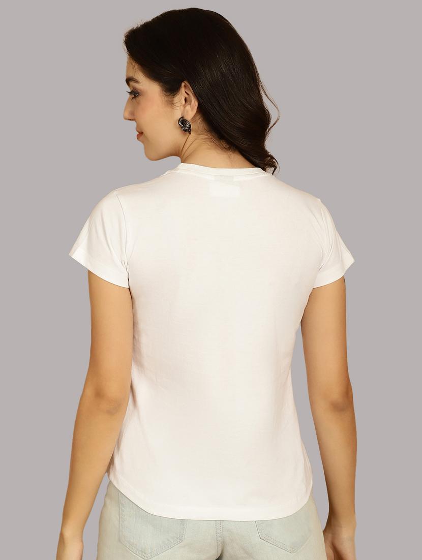 white cotton regular tshirt - 21193545 - Standard Image - 3