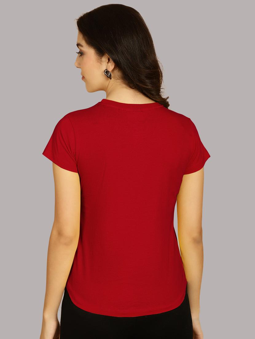 red cotton regular tshirt - 21193546 - Standard Image - 3