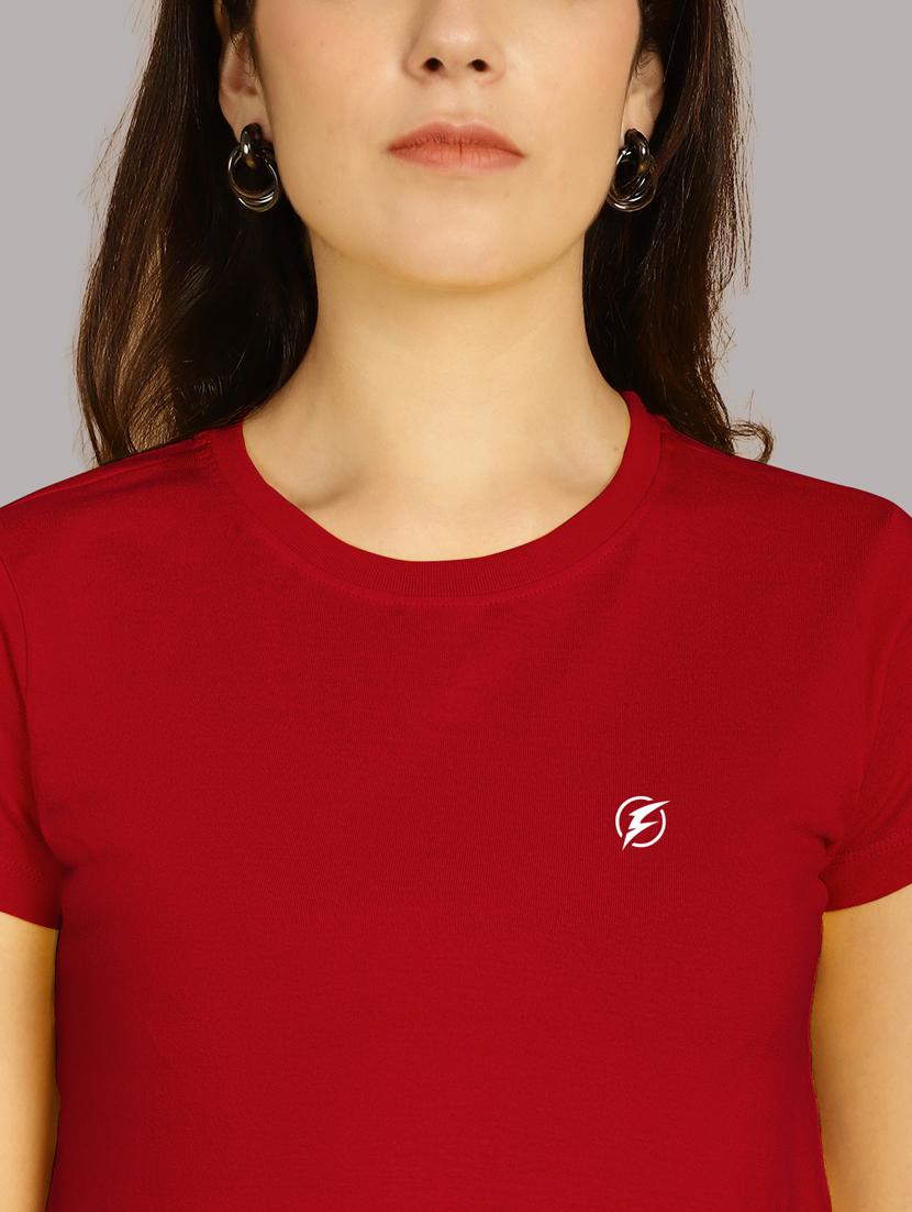 red cotton regular tshirt - 21193546 - Standard Image - 5