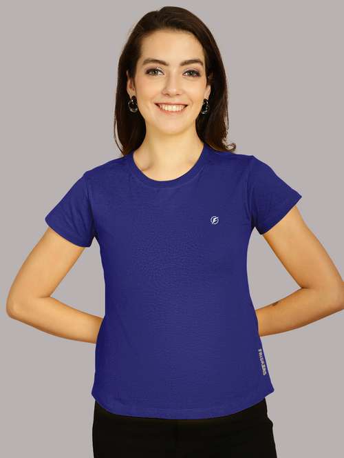 blue cotton regular tshirt - 21193548 - Standard Image - 0
