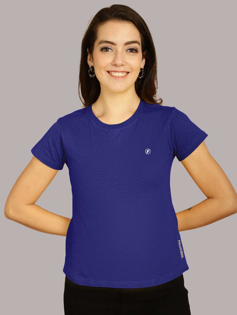 blue cotton regular tshirt - 21193548 - Zoom Image - 0