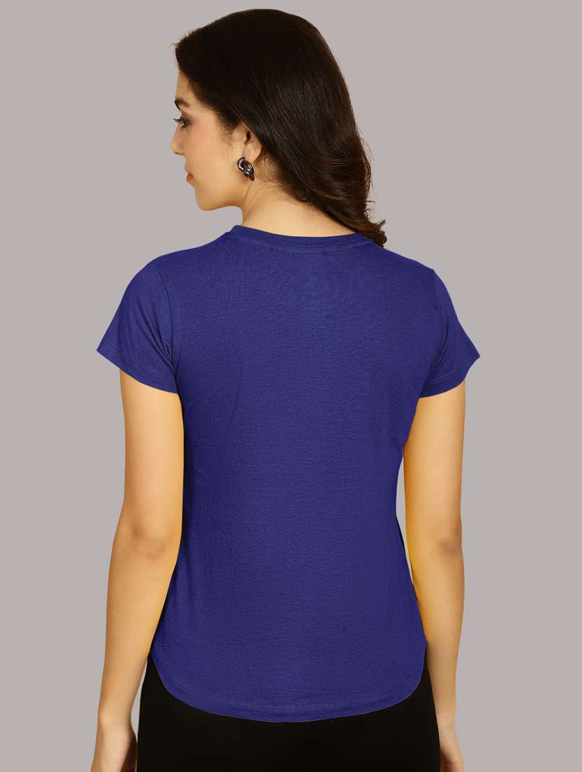 blue cotton regular tshirt - 21193548 - Standard Image - 3