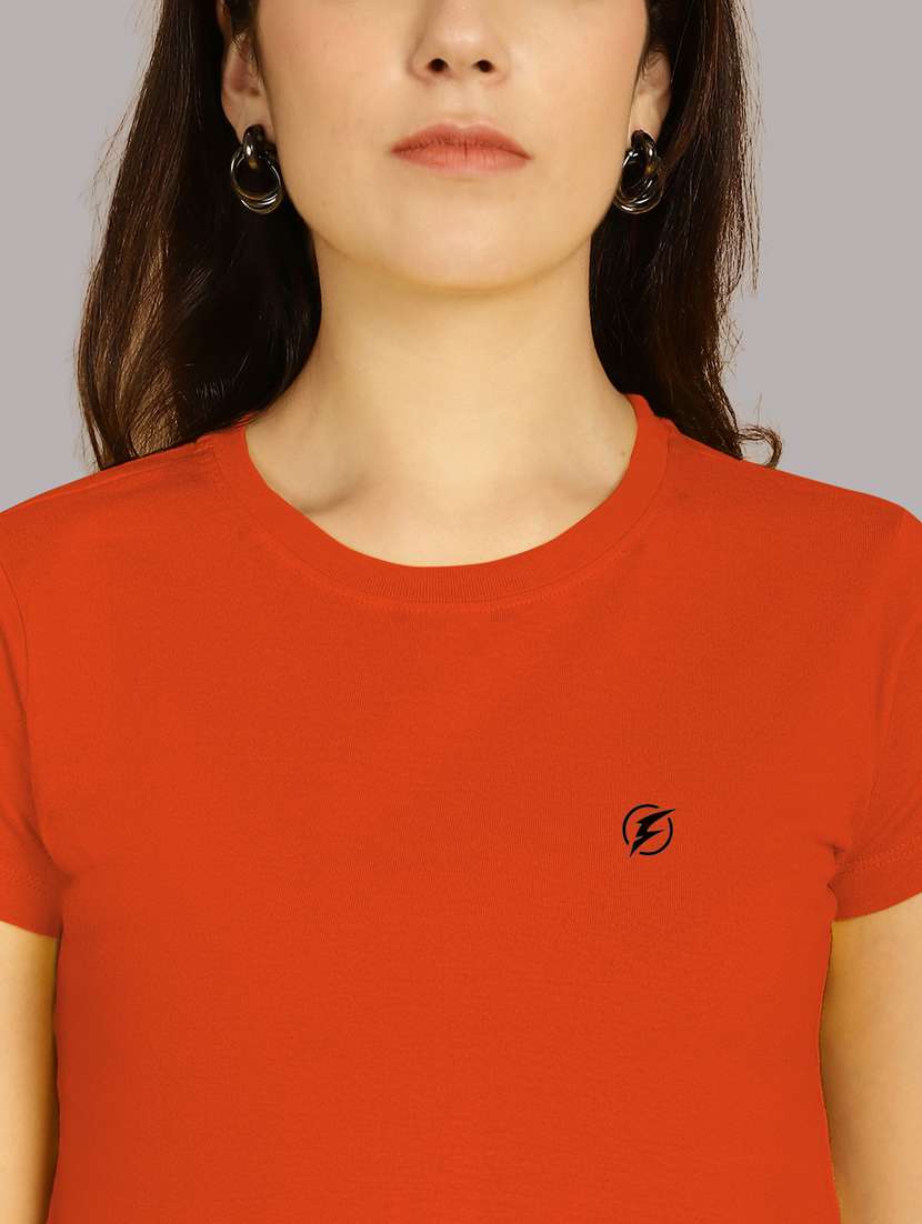 orange cotton regular tshirt - 21193550 - Standard Image - 5