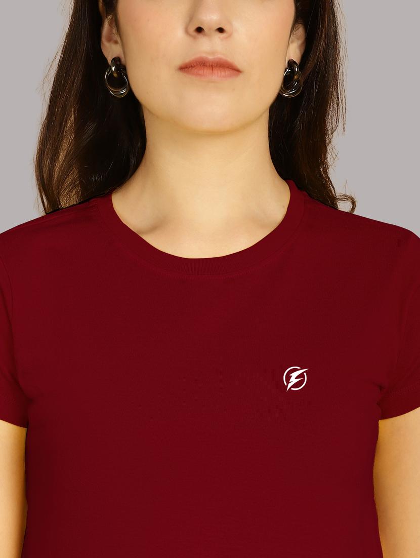 maroon cotton regular tshirt - 21193551 - Standard Image - 5