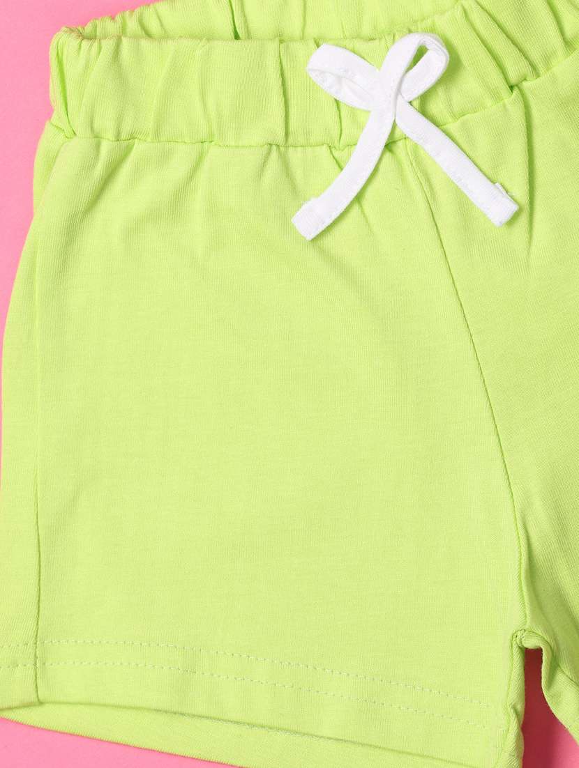 girls white cotton top & shorts set - 21194912 -  Standard Image - 3