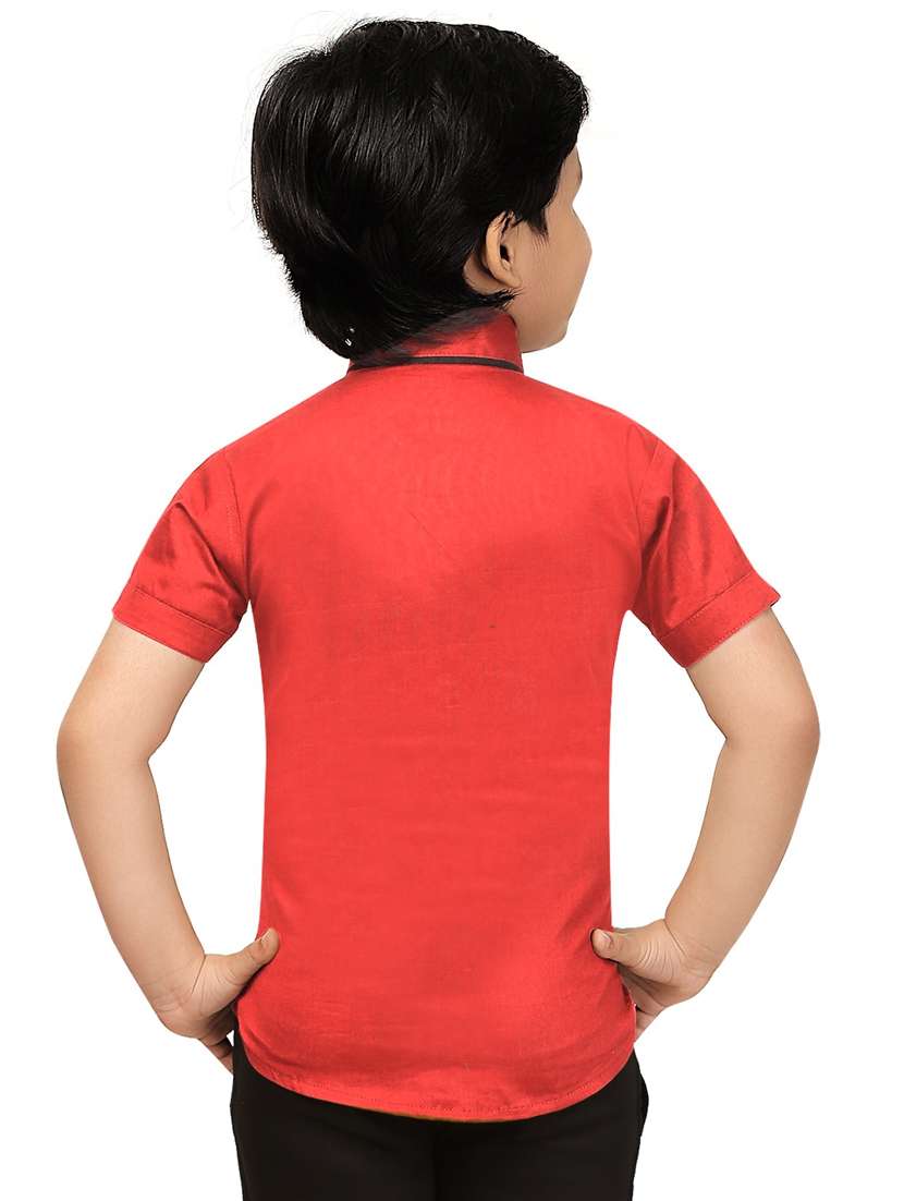 red printed cotton shirt - 21217505 -  Standard Image - 3