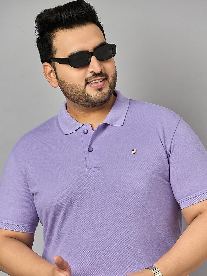 men solid cotton plus size polo t-shirt - 21217513 - Standard Image - 3