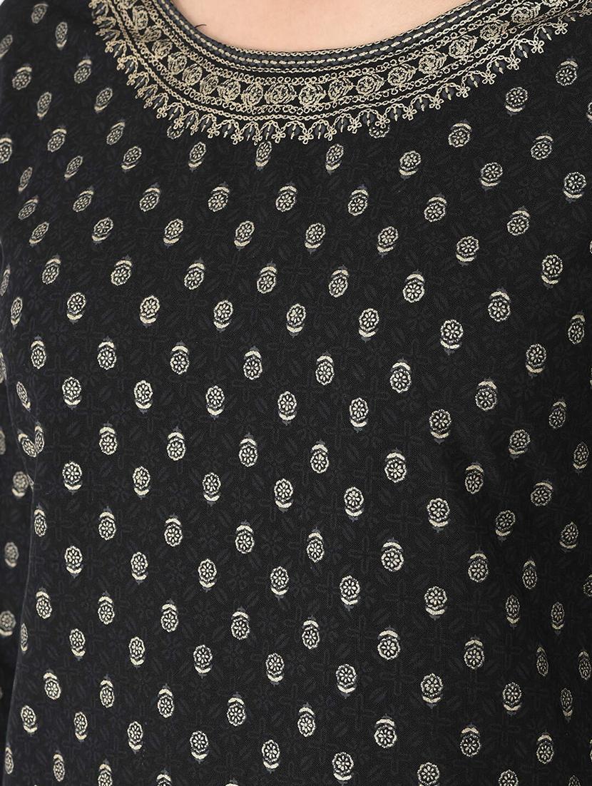 women three quarter sleeve straight kurta - 21219841 - Standard Image - 5