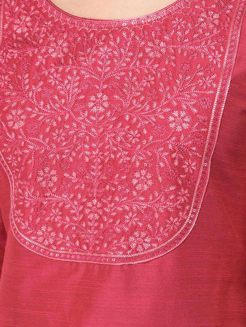 women three quarter sleeve a-line kurta - 21219846 -  Standard Image - 5