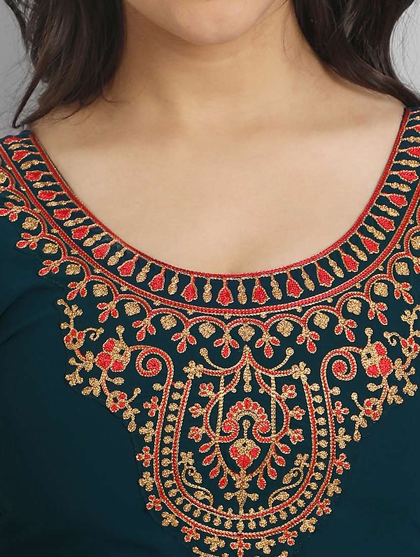 women three quarter sleeve straight kurta - 21219906 - Standard Image - 3