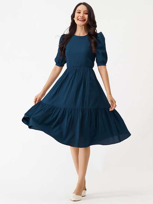 women solid casual western dress - 21220711 - Standard Image - 0