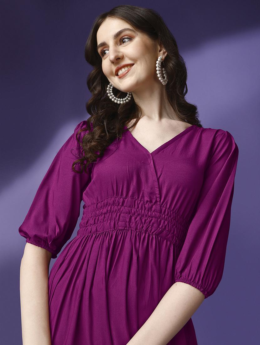 women solid casual western dress - 21220813 - Standard Image - 3