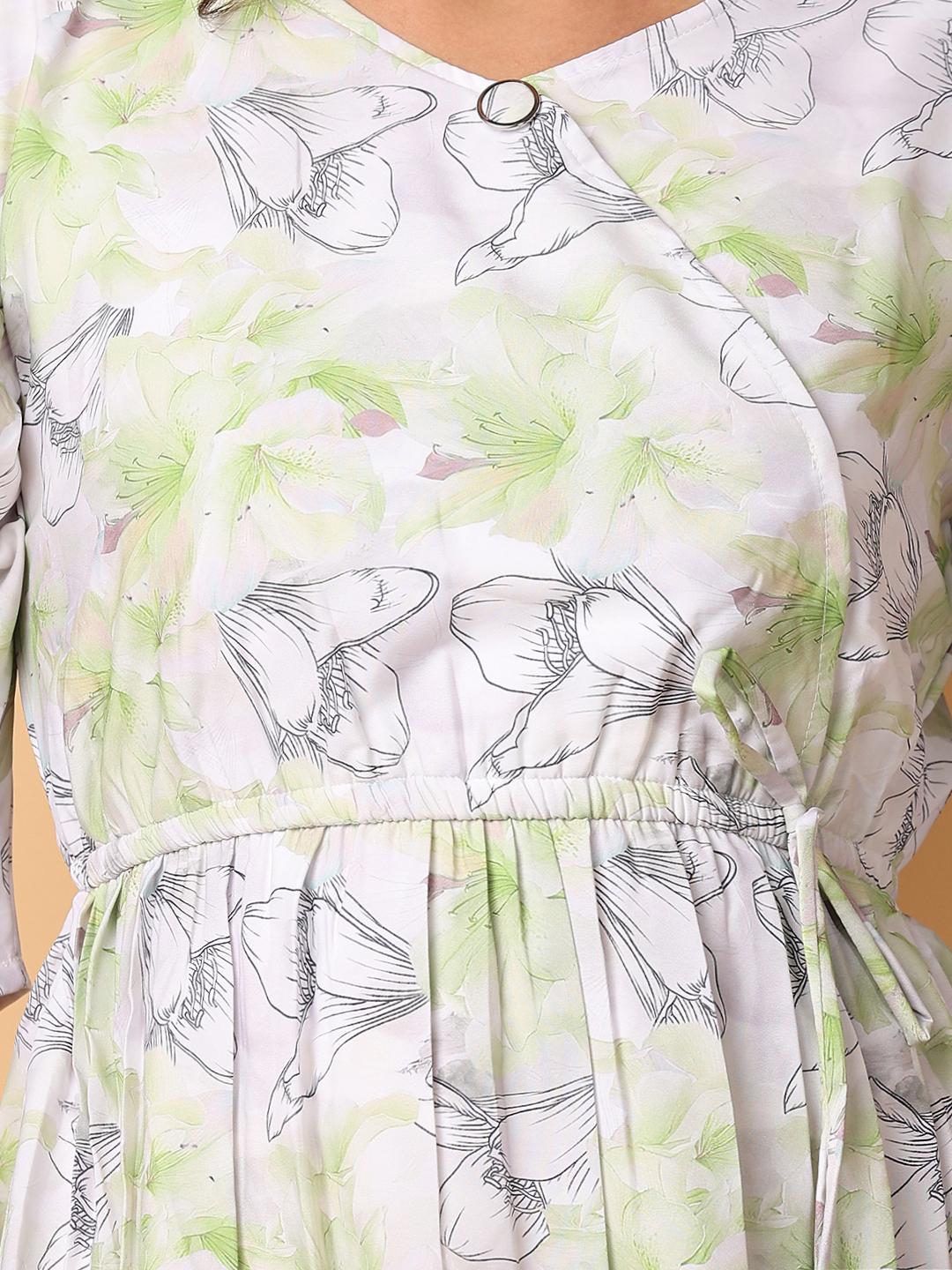 green chiffon dress - 21220971 - Standard Image - 5