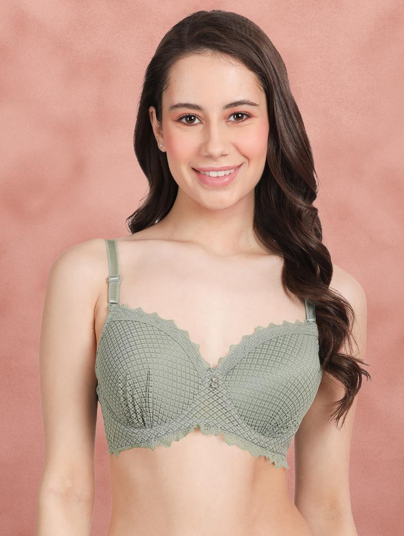 green lace balconette bra - 21221103 - Zoom Image - 0