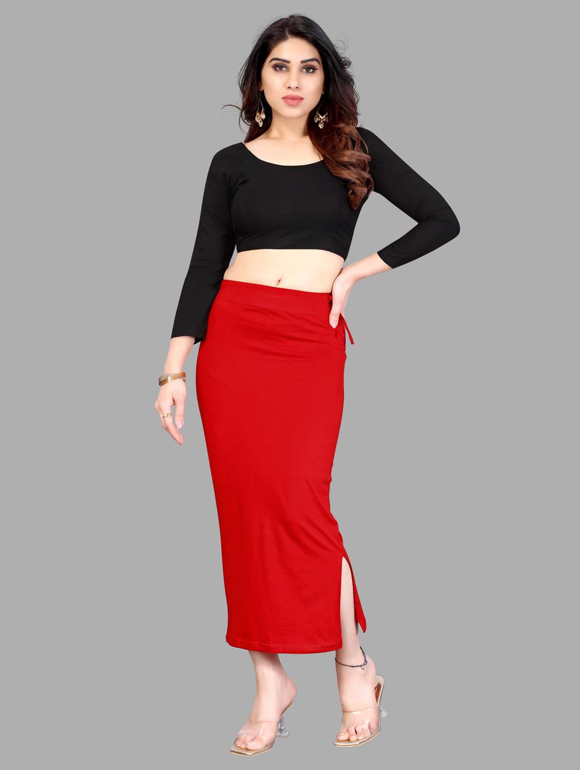 solid straight petticoat with drawstring - 21221151 -  Standard Image - 3