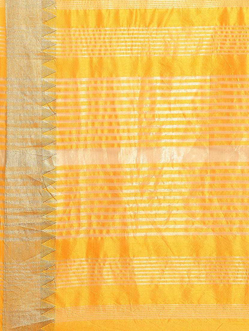 yellow cotton silk embroidered saree with blouse - 21221231 - Standard Image - 5
