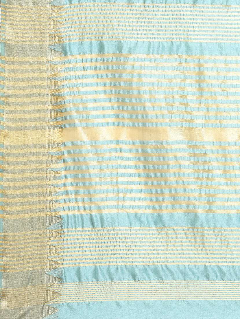 light blue cotton silk embroidered saree with blouse - 21221233 - Standard Image - 5