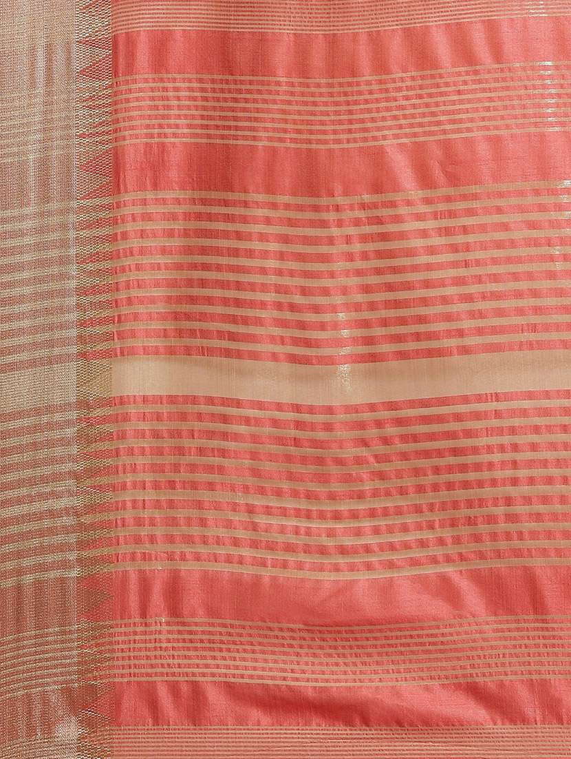 peach assam silk embroidered saree with blouse - 21221239 -  Standard Image - 5