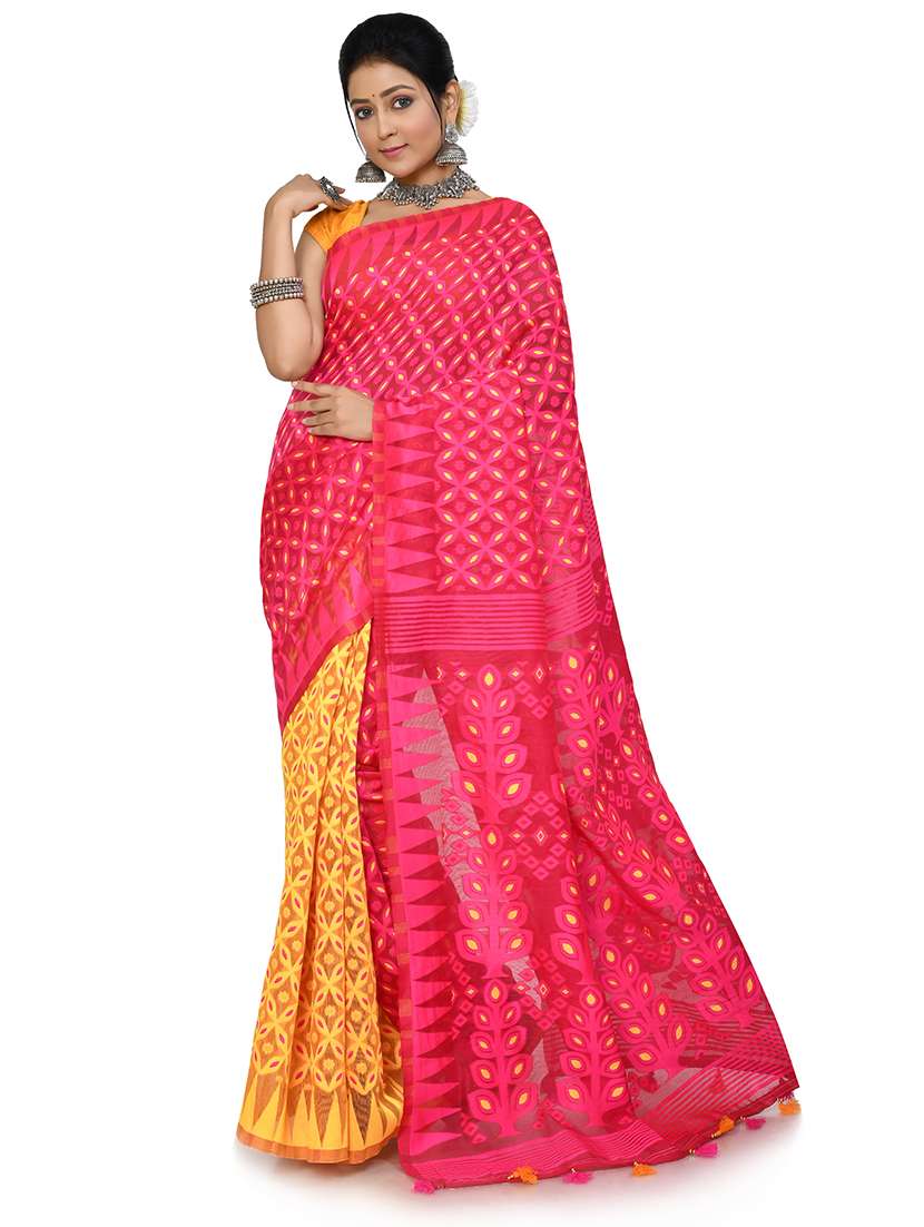women self design jamdani saree - 21222083 - Zoom Image - 0